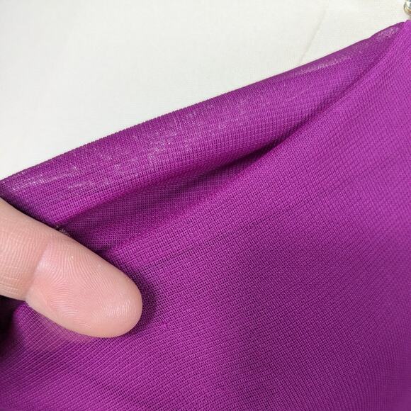 Vintage Betsy Adam Prom Dress Maxi Gown 8 Purple Pink Y2K Fairy Glam Ruffle - Picture 15 of 15